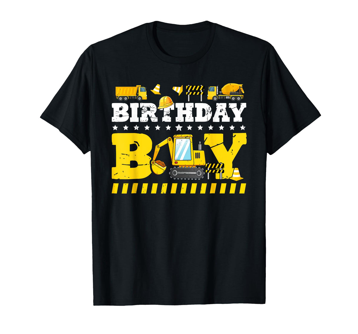 Birthday Boy Construction Theme Party Matching Boys Kids T-Shirt