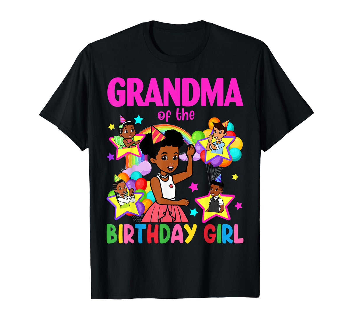 Grandma Of Birthday Girl Gracie Birthday Dolls Girl Party T-Shirt
