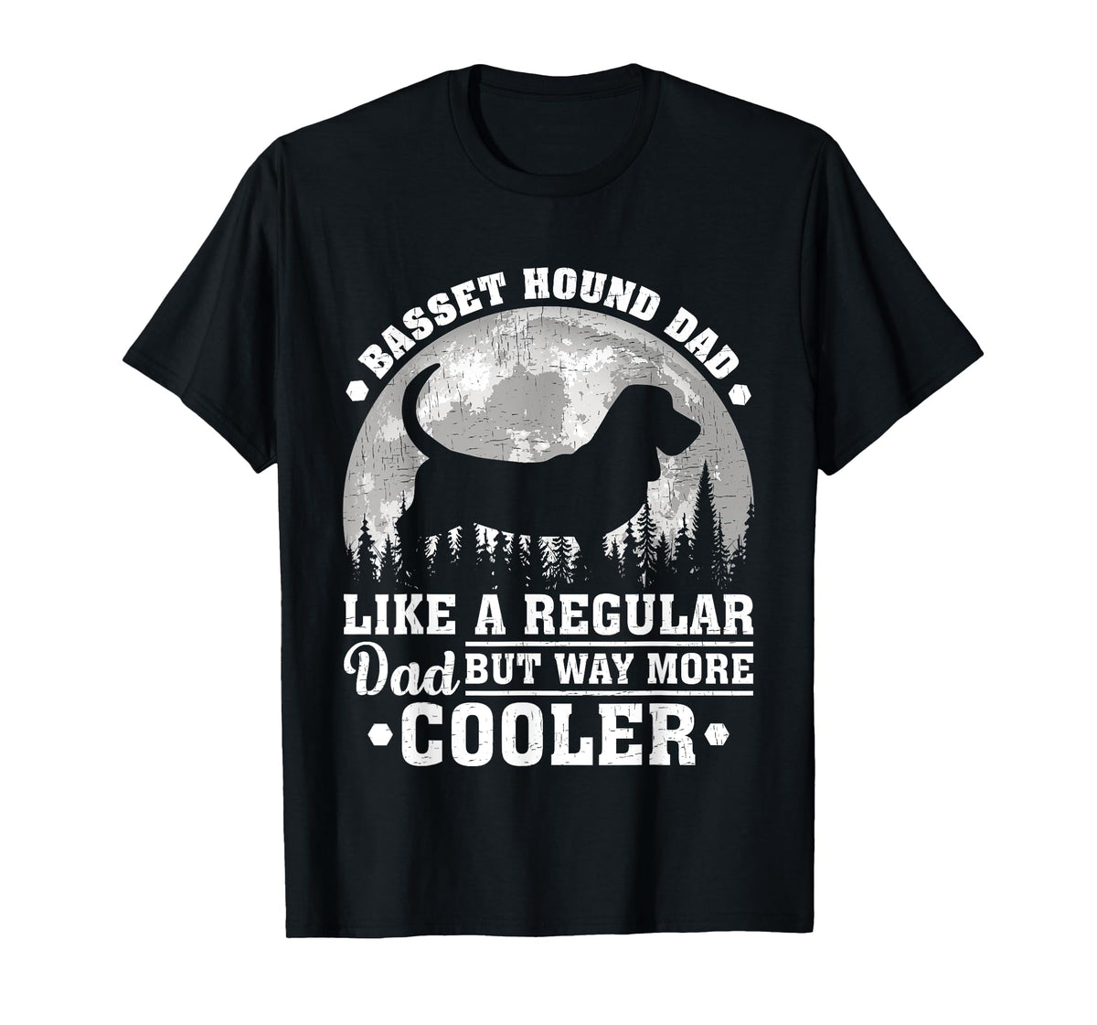 Basset Hound Dad Like A Regular Dad Funny Dog Father's Day Men T-Shirt