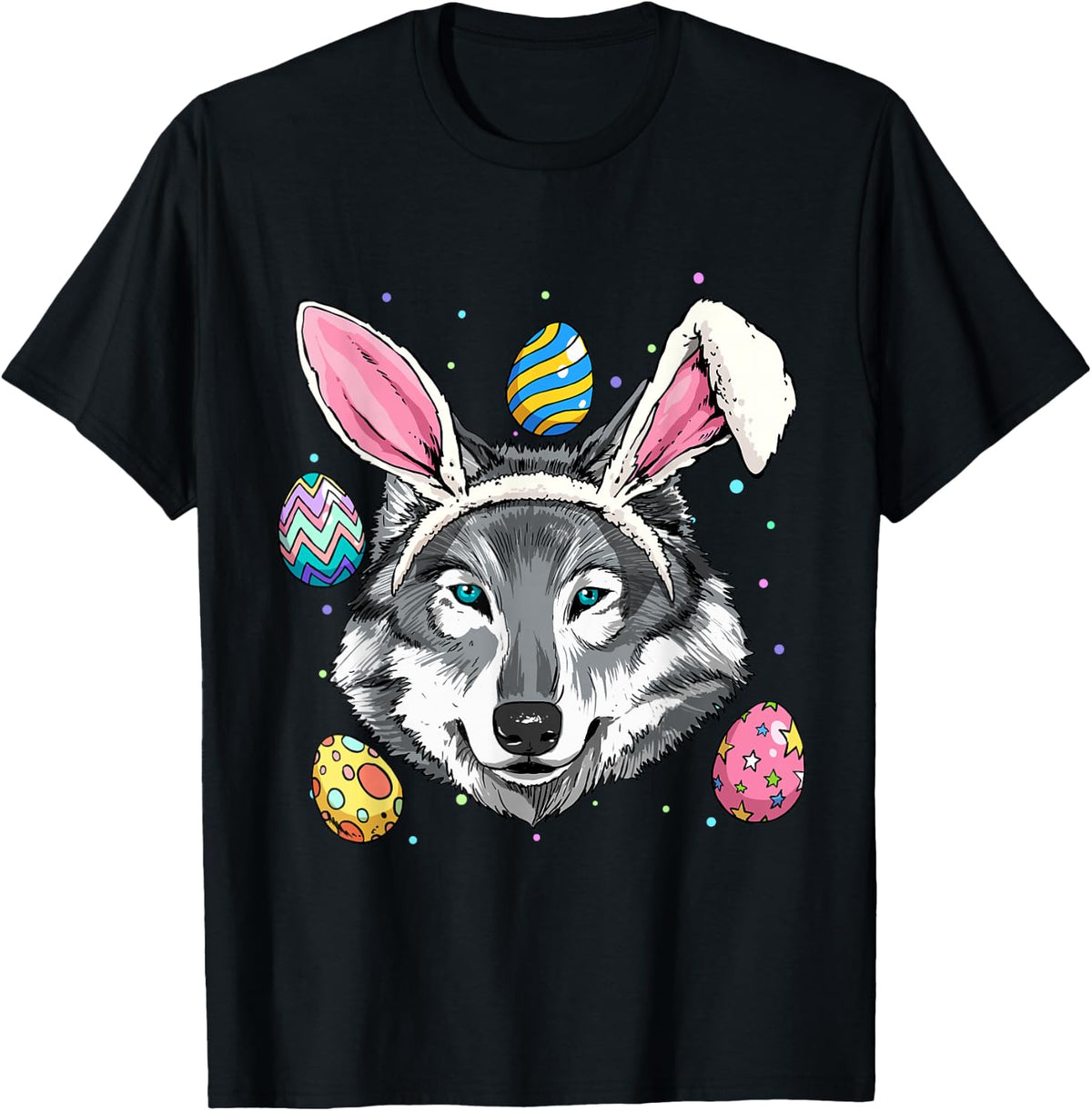 Easter Bunny Wolf Funny Easter Wolf T-Shirt